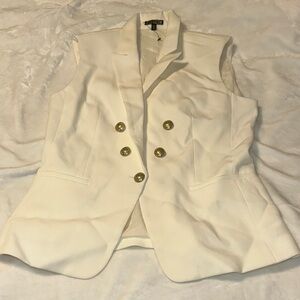 Express Cream Double-Breasted Vest